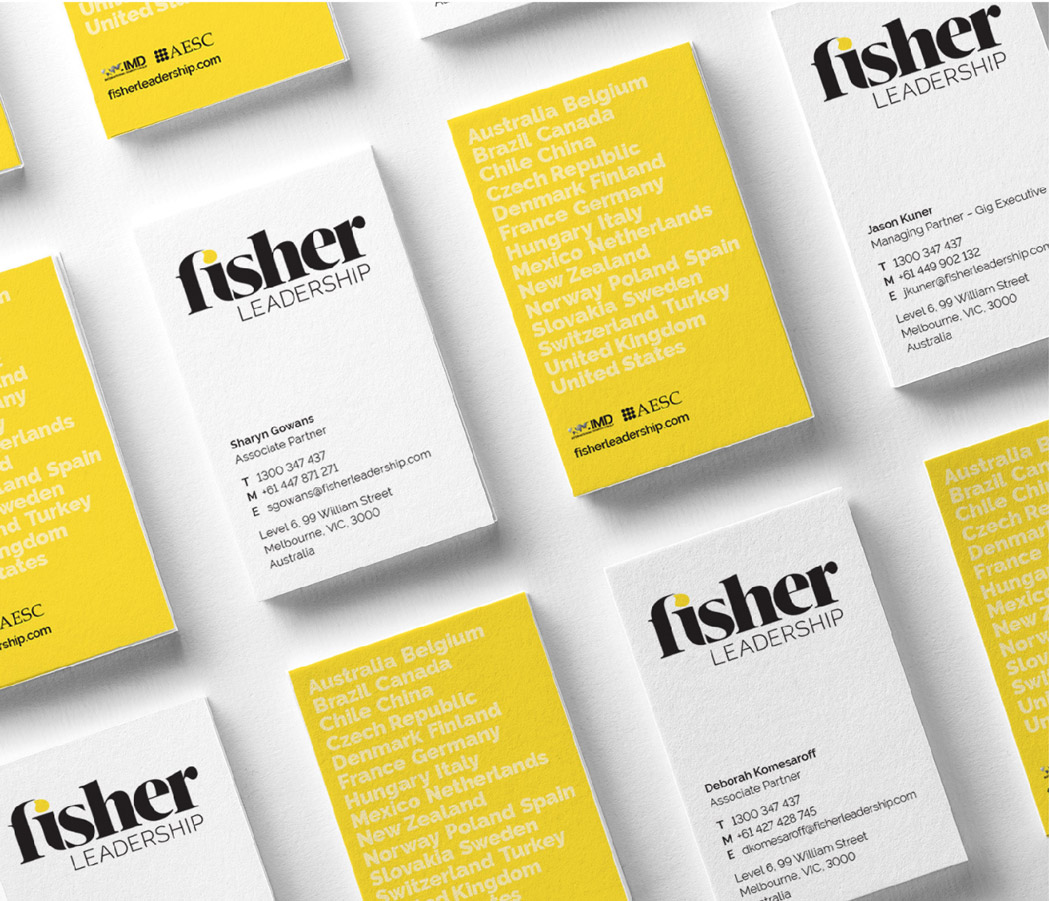 Fisher Leadership Business Card Designs